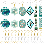 DIY Earring Making Kit, Including 3D Printed Acrylic Pendants, Iron Earring Hooks, Iron Open Jump Rings