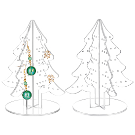 Christmas Tree Acrylic Earring Display Stands, Earring Organizer Holder
