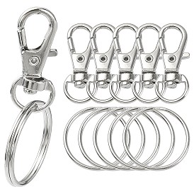 Набор для изготовления брелка своими руками, включая застежки-лобстеры из сплава с поворотным механизмом, железа отделились брелоки