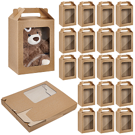 24unidades de cajas de regalo rectangulares de papel para almacenamiento, Estuches de regalo con asas y lazo visible