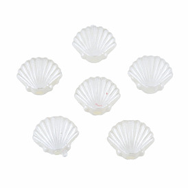 ABS Plastic Imitation Pearl Beads, Shell/Scallop
