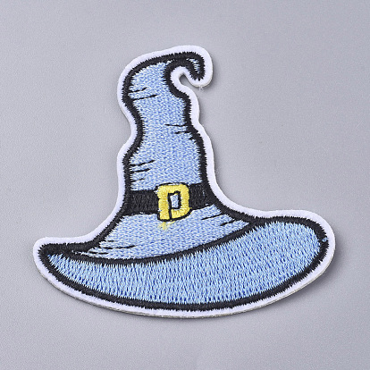 Computerized Embroidery Cloth Iron on/Sew on Patches, Costume Accessories, Witches Hat, for Halloween
