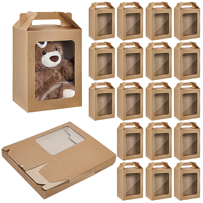 24unidades de cajas de regalo rectangulares de papel para almacenamiento, Estuches de regalo con asas y lazo visible
