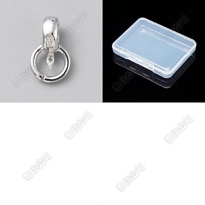 2Stück 925 Sterling Silber Anhänger Ösen, Ring