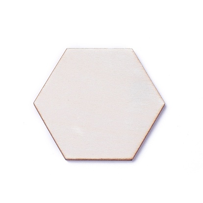 Wood Cabochons, Hexagon