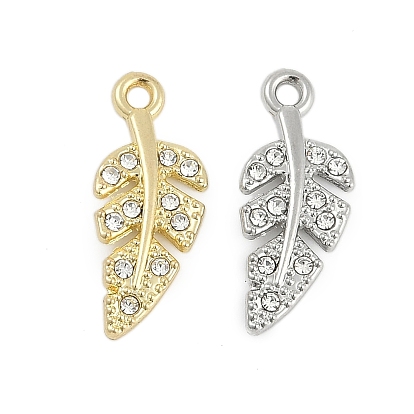 Подвески из сплава с микропаве из стразов, лист