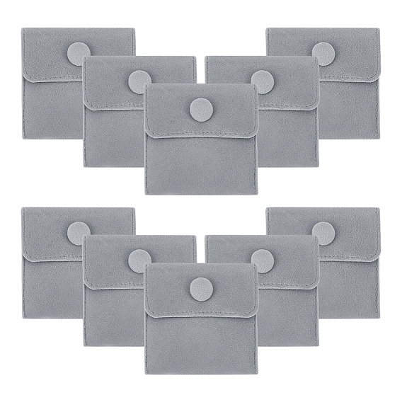 12шт. квадратные бархатные мешочки для украшений, на кнопках