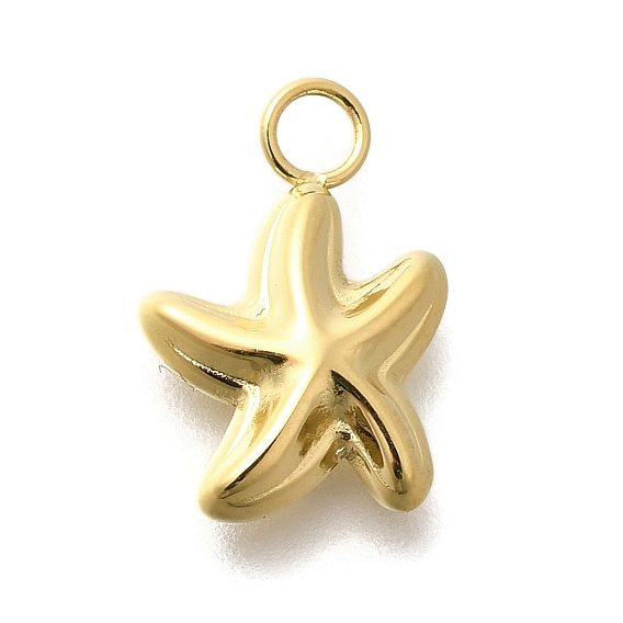 Ионное покрытие (ip) 304 подвески из нержавеющей стали, очарование морской звезды