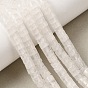 Natural Quartz Crystal Beads Strands, Rock Crystal, Heishi Beads, Flat Round/Disc