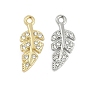 Подвески из сплава с микропаве из стразов, лист
