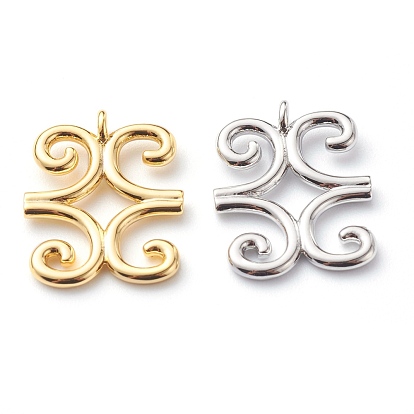 Латунные подвески, долговечный, adinkra символы dwennimmen