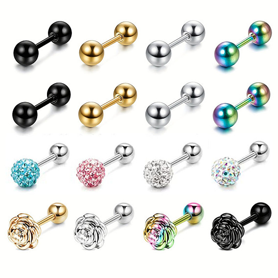 316l хирургические серьги из нержавеющей стали для хряща для женщин и мужчин