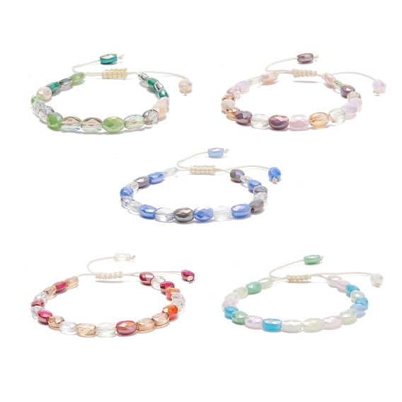 Bling Glass Braided Bead Bracelet for Women