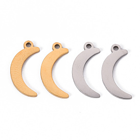 201 Stainless Steel Pendants, Laser Cut Pendants, Moon