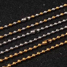 304 Stainless Steel Ball Chain Necklaces