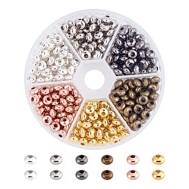 Iron Spacer Beads, Rondelle, Mixed Color