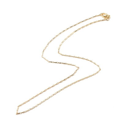 Brass Boston Link Chains Necklace for Women, Cadmium Free & Lead Free