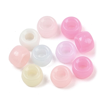 Пластиковые бусины, имитация желейных бусин, рондель