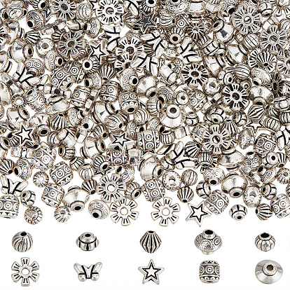 400 шт 10 стили бусины из сплава в тибетском стиле, без кадмия и без свинца, разнообразные