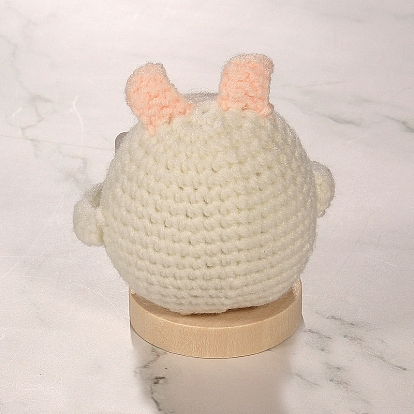 Cute Funny Positive Pig Doll, Wool Knitting Doll with Positive Card, for Home Office Desk Decoration Gift