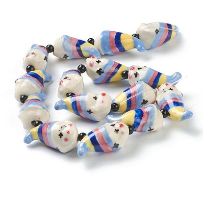 Handmade Porcelain Beads, Clown