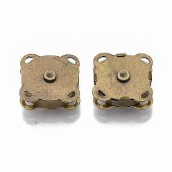 Iron Purse Snap Clasps, Closure for Purse Handbag, 19x19x7mm, Hole: 1.5x2mm