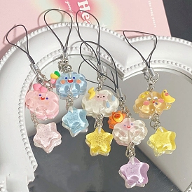 Ремешки для мобильного телефона в виде милой мультяшной звезды из смолы