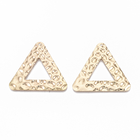 Eco-Friendly Iron Pendants, Bumpy, Triangle, Cadmium Free & Nickel Free & Lead Free