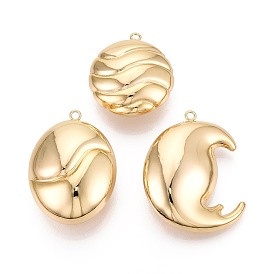 Латунные подвески, реальный 18 k позолоченный, без никеля 