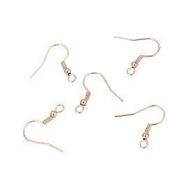 Iron Earring Hooks, with Horizontal Loop, Ear Wire, Cadmium Free & Lead Free