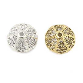 Латунь микро проложить кубический цирконий шарик, долговечный, без свинца и без кадмия, стручок из лотоса