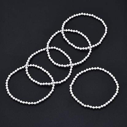 Brass Beads Stretch Bracelets, Round