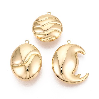 Латунные подвески, реальный 18 k позолоченный, без никеля 