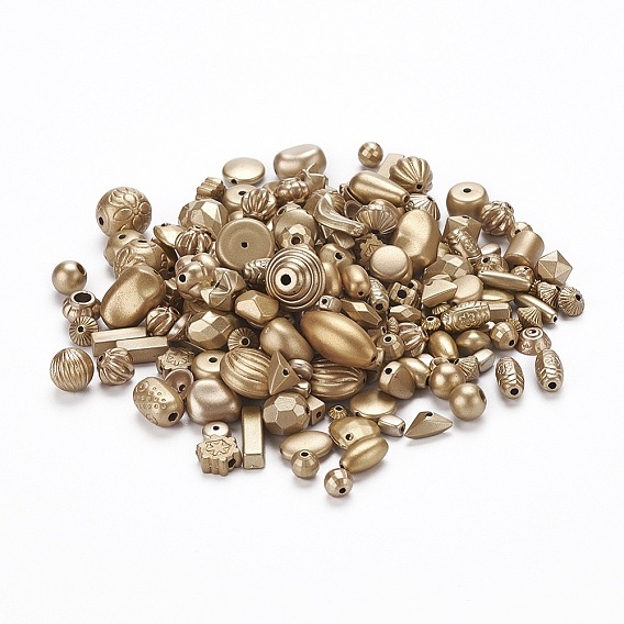 Perles acryliques plaqués, mixedstyle, formes mixtes