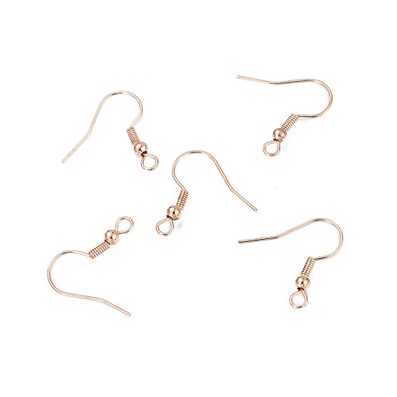 Iron Earring Hooks, with Horizontal Loop, Ear Wire, Cadmium Free & Lead Free