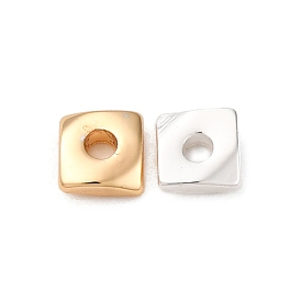 Латунные бусины, без кадмия, без никеля и без свинца, квадратный