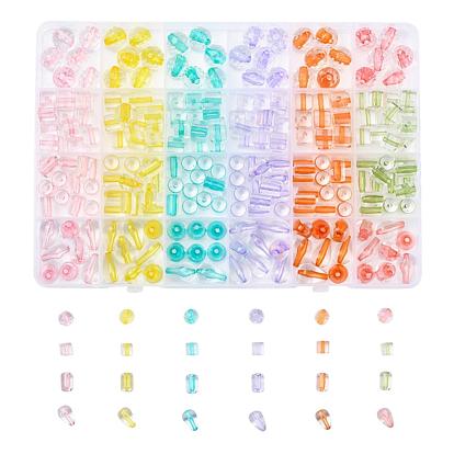 Transparent Acrylic Beads, Column & Round & Teardrop & Cube