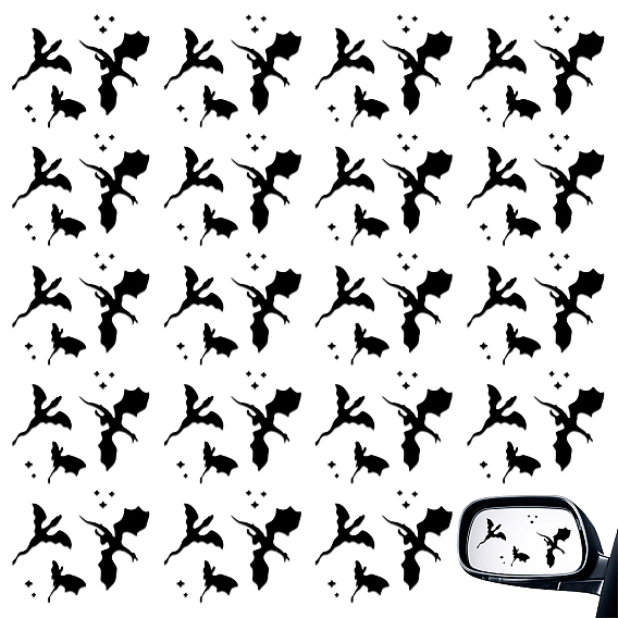 20шт. водонепроницаемые наклейки на зеркало заднего вида для автомобиля для животных, самоклеящиеся наклейки, шаблон bat