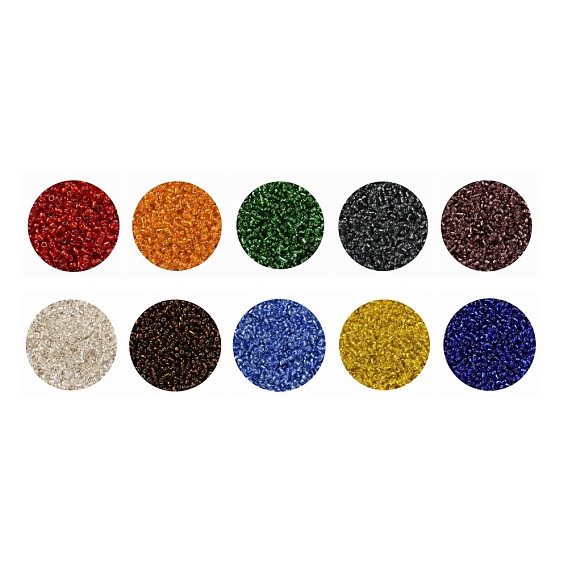 Glass Seed Beads, Silver Lined Round Hole, Round Small Beads