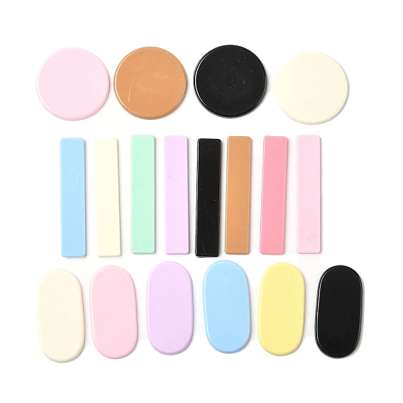 Непрозрачные кабошоны из смолы, разноцветные