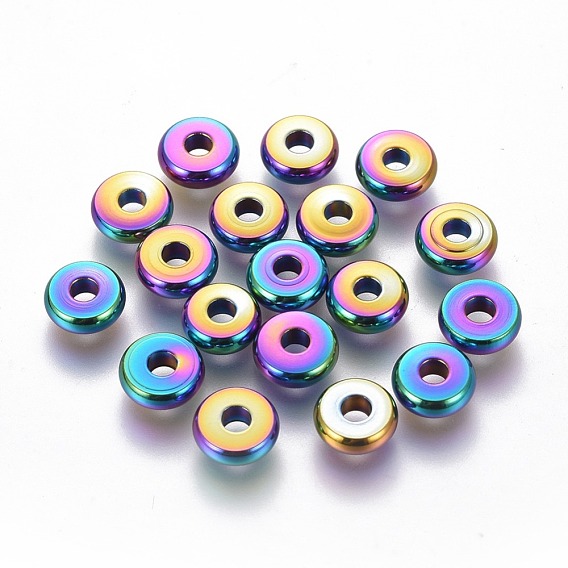 Ion Plating(IP) 304 Stainless Steel Beads, Donut/Pi Disc