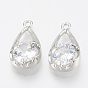Alloy Cubic Zirconia Pendants, Drop