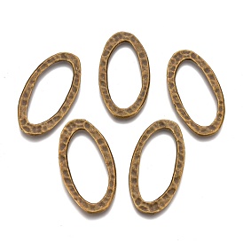 Bague de liaison en alliage de style tibétain, ovale, sans plomb et sans cadmium et sans nickel