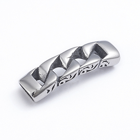 Maillons rétro 304 en acier inoxydable, pour la fabrication de bracelets en cuir, formes de chaîne