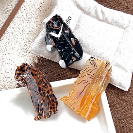 Cellulose Acetate Claw Hair Clips, Hair Accessories for Women & Girls, Leopard