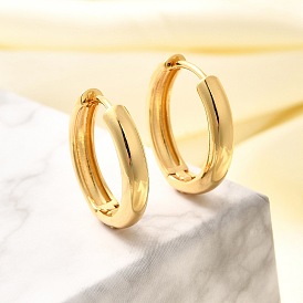 Стойка позолоченное кольцо латунные серьги-кольца для женщин, без кадмия и без свинца, долговечный