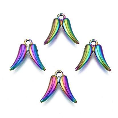 Rack Plating Rainbow Color Alloy Charms, Cadmium Free & Nickel Free & Lead Free, Hot Pepper