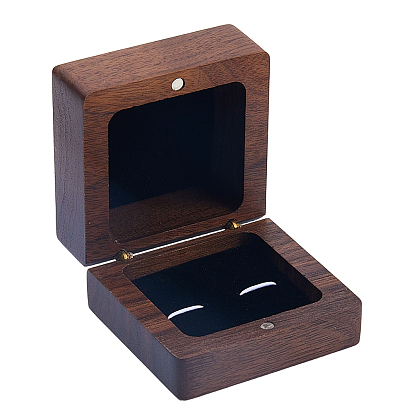 Wood Cuff-link Gift Storage Magnetic Boxes, Square