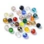 AB Color Plated Glass Beads, Faceted Round