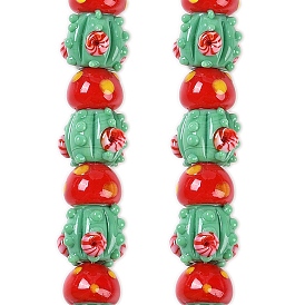 Handmade Lampwork Beads Strands, Cactus